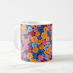 Elegantes Chic Farbige Stilvolle Moderne Rosen Kaffeetasse
