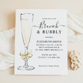 Elegantes Chic Gold Brunch und Bubbly Brautparty