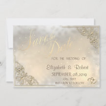 Elegantes Chic Gold Hearts, Rahmen Save the Date