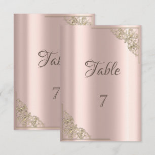 Elegantes Chic Goldrahmen Roségold Einladung