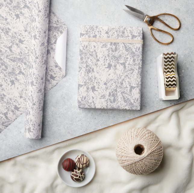 Elegantes Chic Gray Modernes, Cooles Minimalistisc Geschenkpapier (Basteln)
