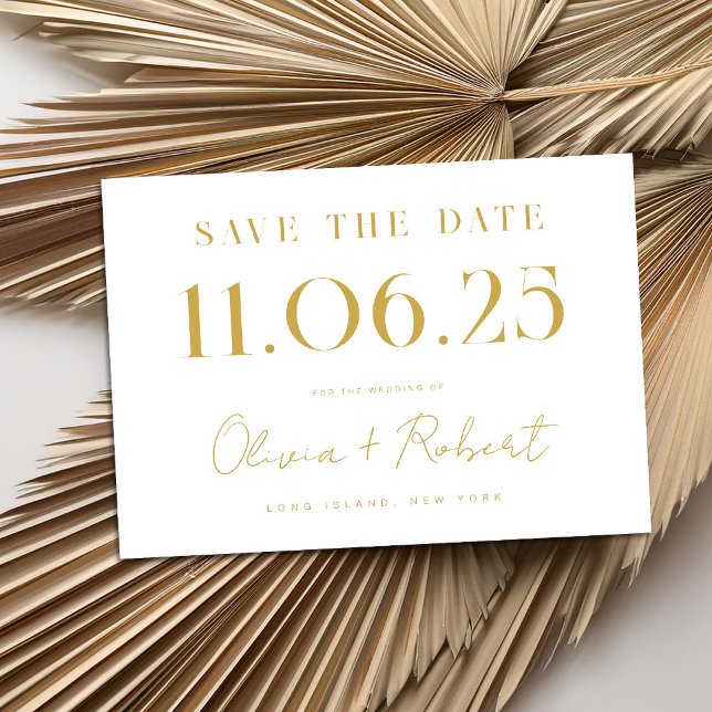 Elegantes Chic Hochzeitdatum Save the Date (Von Creator hochgeladen)