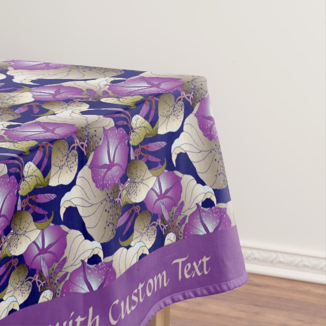 Elegantes Chic Lavender Purple Flowers Blumendesig Tischdecke (Beispiel)