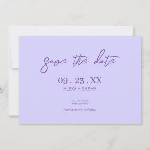 Elegantes Chic Lila Lavendel Save The Date