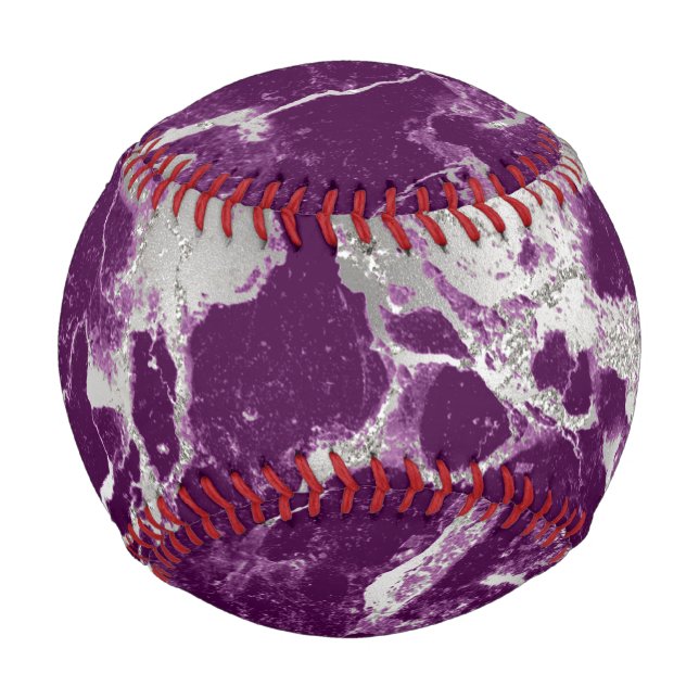 Elegantes Chic Lila Violet Abstraktes Muster Baseball (Vorderseite)