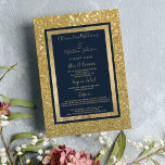 Elegantes Chic Navy Blue Gold Glitzer Wedding Menu Menükarte<br><div class="desc">Ein stilvolles, mädchenhaftes und elegantes Marineblau und Imitate goldener abstrakter Glitzer Wedding Menus Einladungen ist perfekt für jede stilvolle und raffinierte Zeremonie. Dieses exquisite, schlichte, schicke Design ist perfekt für das trendige und stilvolle Paar. Passen Sie dieses Design mit Ihren eigenen Nachrichten und personalisierten Informationen an. Alle Designs sind gedruckt....</div>