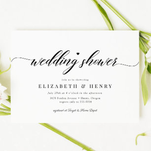 Elegantes Chic Polterabend Couples Brautparty Einladung