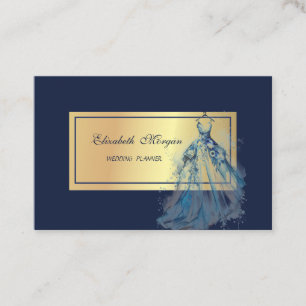 Elegantes Chic Professionell, Blaues Kleid Visitenkarte
