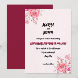 Elegantes Chic Romantic Minimalistisch Classic Bur Einladung