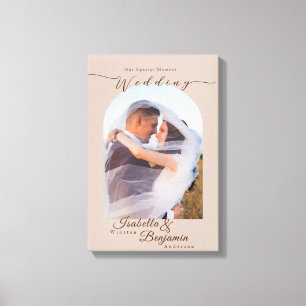 Elegantes Chic Rose Wedding Foto Leinwanddruck