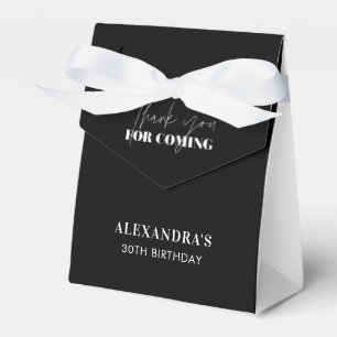 Elegantes Chic Schwarz Weiß Danke Geschenkschachtel
