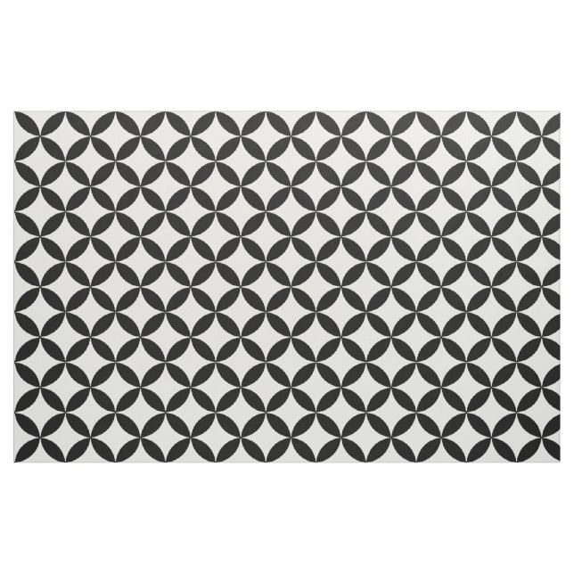 Elegantes Chic Schwarz-weiß Retro Mod Circles-Must Stoff (Fat Quarter (45,7 x 55,9 cm))
