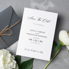 Elegantes Chic-Skript einfache minimalistische Hoc Save The Date