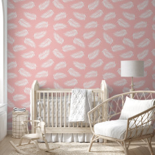 Elegantes Chic Soft Pink Feathers Pattern Tapete