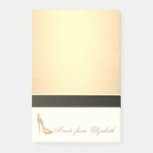 Elegantes Chic Stylisch Weiblich ,Falsches Gold, Post-it Klebezettel