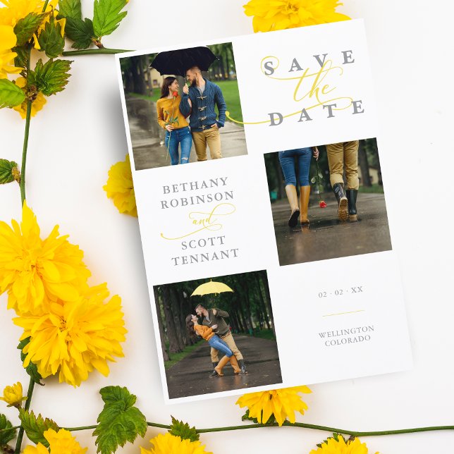 Elegantes Chic Yellow 3 Fotos Anspruchsvolle Hochz (Von Creator hochgeladen)