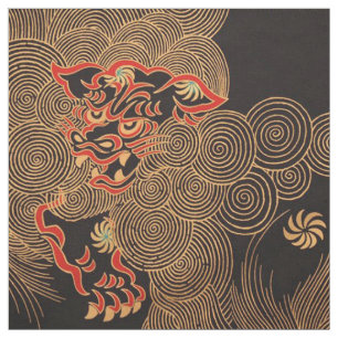 Elegantes chinesisches Drache-Druck-Gewebe Stoff