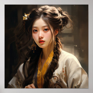 Elegantes Chinesisches klassisches Girl Poster für