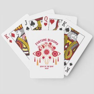 Elegantes Chinesisches Neujahr 2027 Spielkarten