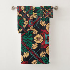 Elegantes chisches Dekorationsmuster Badhandtuch Set