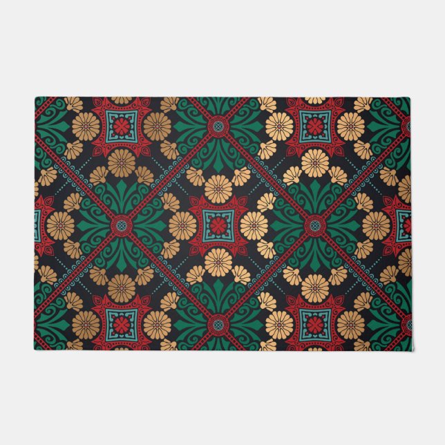 Elegantes chisches Dekorationsmuster Fußmatte (Vorderseite)