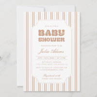 Elegantes Choco-Braun gestreiftes Muster Baby Show