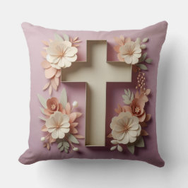 Elegantes Christliches Cross Pillow Ai Design Kissen