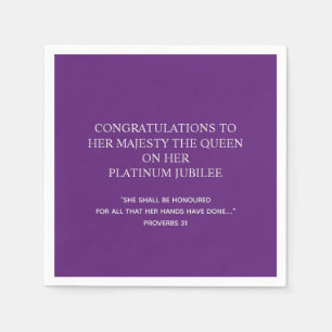 Elegantes Christliches QUEEN-PLATINUM-JUBILEE-Papi Serviette