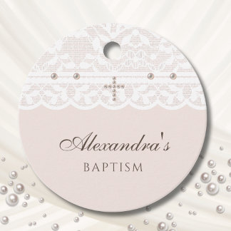 Elegantes christliches Tauf-Dankeschön Geschenkanhänger