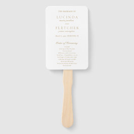 Elegantes Classic Gold-Programm für feierliche Hoc Fächer