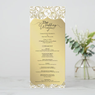 Elegantes Classic-Hochzeitsprogramm Karte