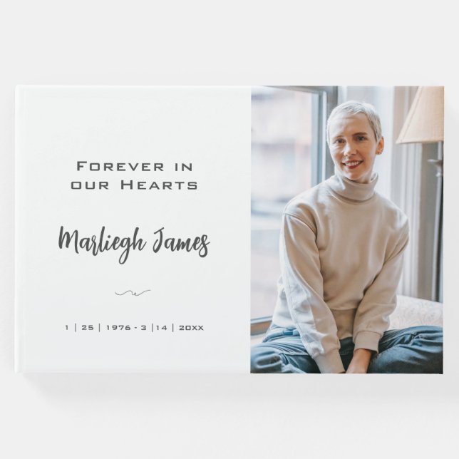 Elegantes Classic Memorial Foto Gast Book Gästebuch (Vorderseite)