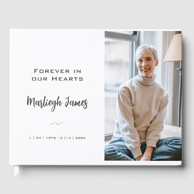 Elegantes Classic Memorial Foto Gast Book Gästebuch (Vorderseite)