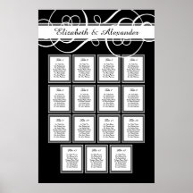 Elegantes Classic Wedding 15 Table Seating Chart