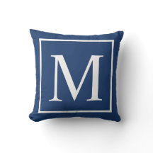 Elegantes Classy Blue Customize Monogramm