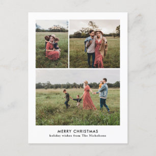 Elegantes Classy Merry Christmas Holiday Foto Feiertagspostkarte