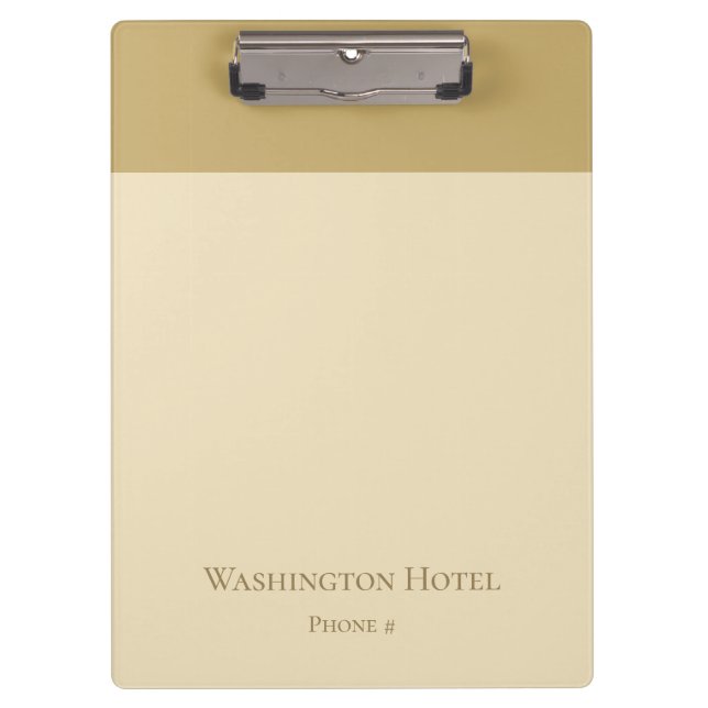 Elegantes Clipboard mit Monogramm  Klemmbrett (Vorderseite)