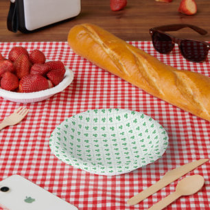 Elegantes Clover Muster 7" Papierschale Pappteller