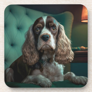 Elegantes Cocker Spaniel Klassisches Porträt-Desig Getränkeuntersetzer