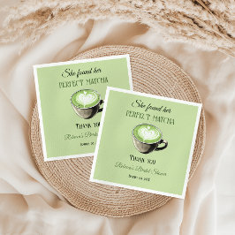 Elegantes Coffee Theme Perfect Matcha Brautparty Serviette