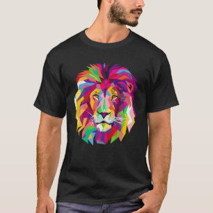 Elegantes Cooles Lion Head T Shirt Design mit hell