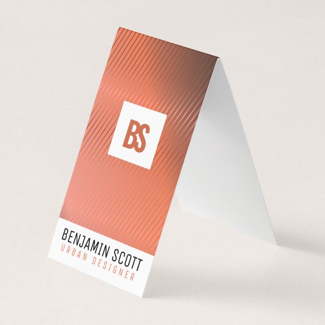 Elegantes Copper Background Business Card Design Visitenkarten (Vorderseite)