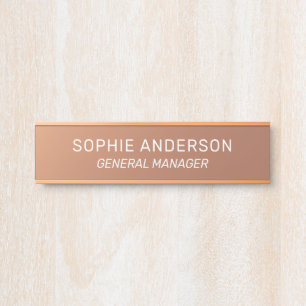 Elegantes Copper-Individuelle Name-Jobzeichen Türschild