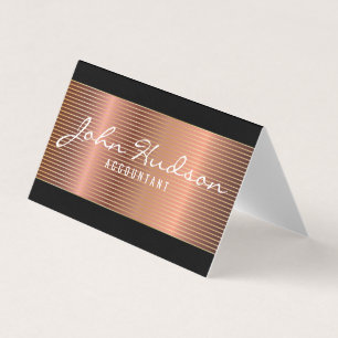 Elegantes Copper Script Modernes Design 3.5x2 Visitenkarten