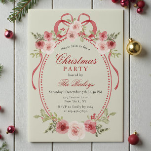 Elegantes Coquette Floral Weihnachten Party
