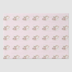 Elegantes Coquette Preppy Pink Teacup mit Bow Seidenpapier