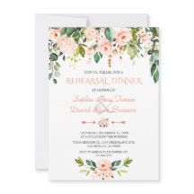 Elegantes Coral Blume Probe Abendessen