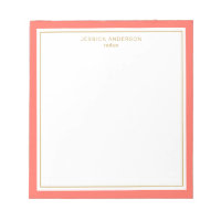 Elegantes Coral Gold Personalisiert