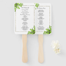 Elegantes Corner Fern Dekoration Hochzeitsprogramm