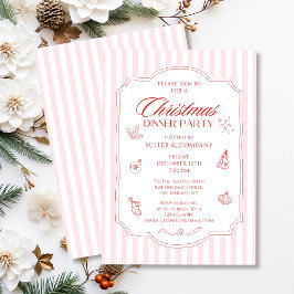 Elegantes Corporate Christmas Dinner Party Holiday Einladung